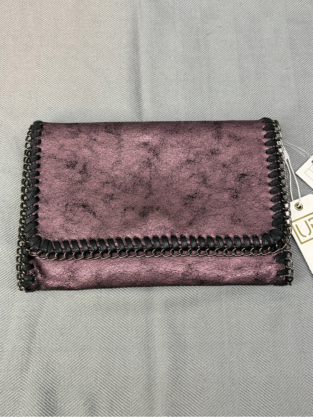 NWT urban expressions metallic rose gold style LINNEA clutch/Crossbody vegan